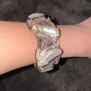 Genuine 925 sterling silver laced handmade bracelet